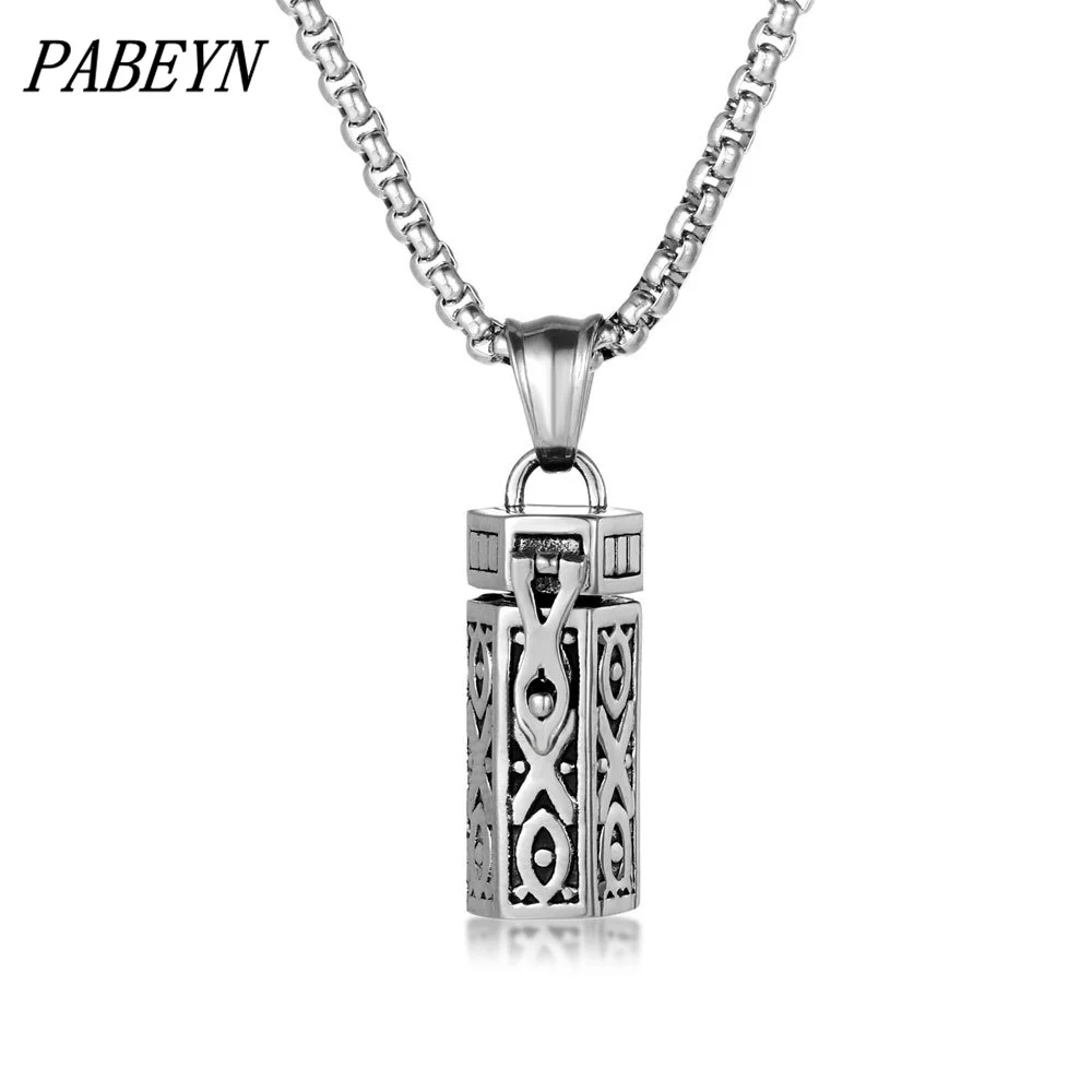 StainlessSteelNecklaceAromatherapyEssentialOilNecklaceHollow