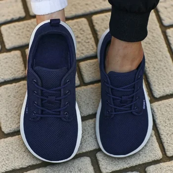 أحذية رجالية ذات نعل عريض من الأمام قابلة للتنفس، أحذية جري محبوكة بنعل ناعم، أحذية رياضية عصرية متعددة الوظائف للاستخدام في الهواء الطلق للرجال 2