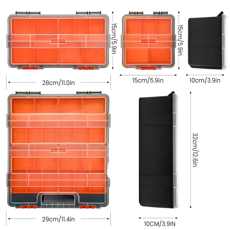 Plastic Tool Box Hardware Storage Multifunctional Multi Size Large Capacity Thickened Durable Classifiable