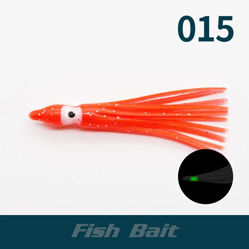 thumbnail image 1 of PRO BEROS - 5 señuelos luminosos suaves con forma de pulpo, de 5 a 12 cm, de silicona, para pesca al curricán, pesca con curricán, pesca con calamar y jigging, 1 of 5