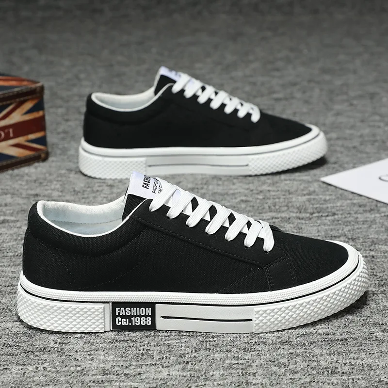 Hot Sale Fashion Red Canvas Shoes Men Classic Low-top Men's Canvas Sneakers Harajuku Hip Hop Skateboard Shoes Men Casual Sneaker 2