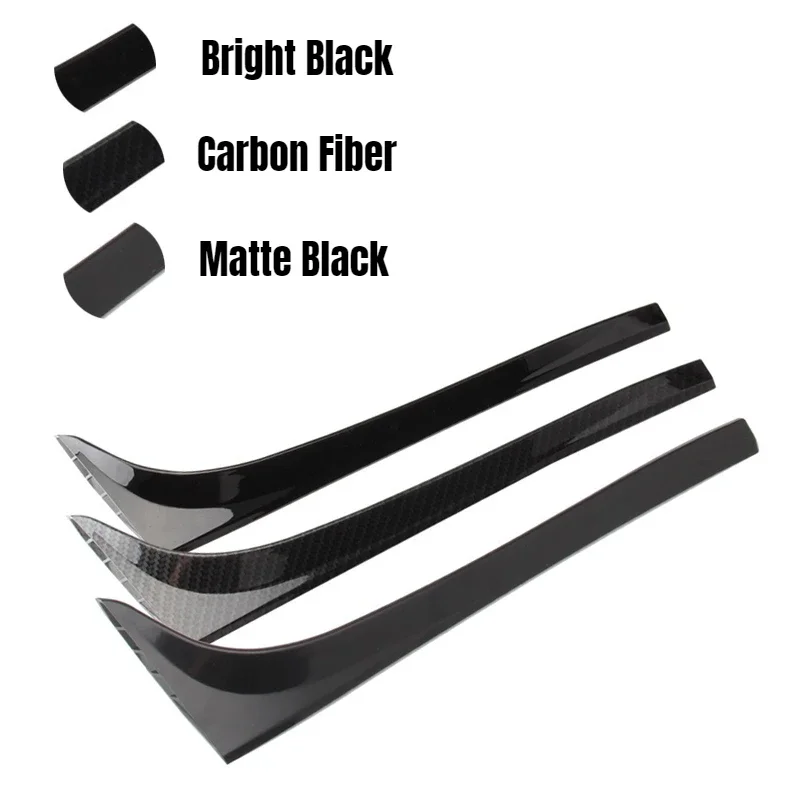 2pcs For VW Golf 7 7.5 MK7 MK7.5 2014-2018 Glossy Black ABS Rear Window Side Trunk Spoiler Canard Canards Splitter Accessories