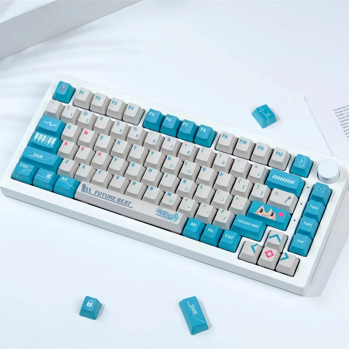 Pbt Dye-subbed Princesa Tecla Caps de Teclado 123 Teclas Grupo Virtual Singer Princesa Perfil Oem Keychron k2 65 75 Anne Gh60 Gk64 Poker - Imagem 4