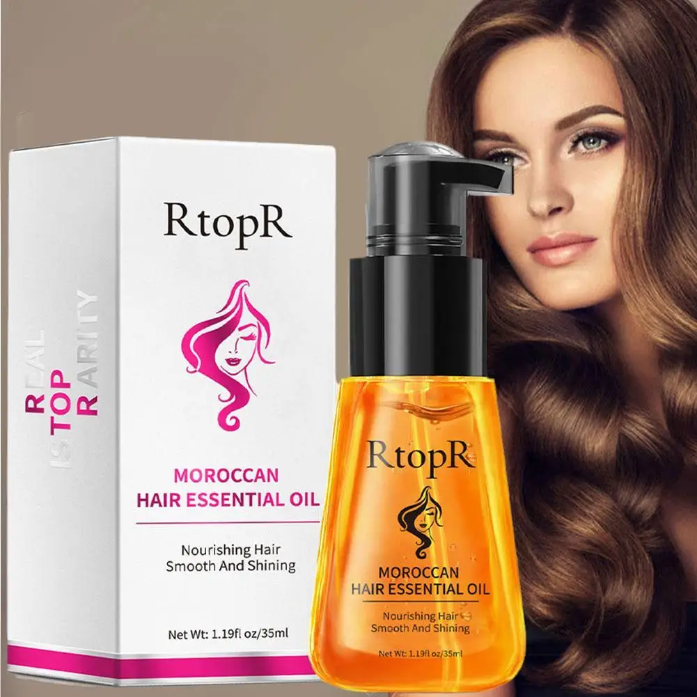 RtopR Moroccan Hair Care Essential Oil 35ml Anti-hair Loss Product Improves Dry Hair Repairs Essential Oil Beauty Product
