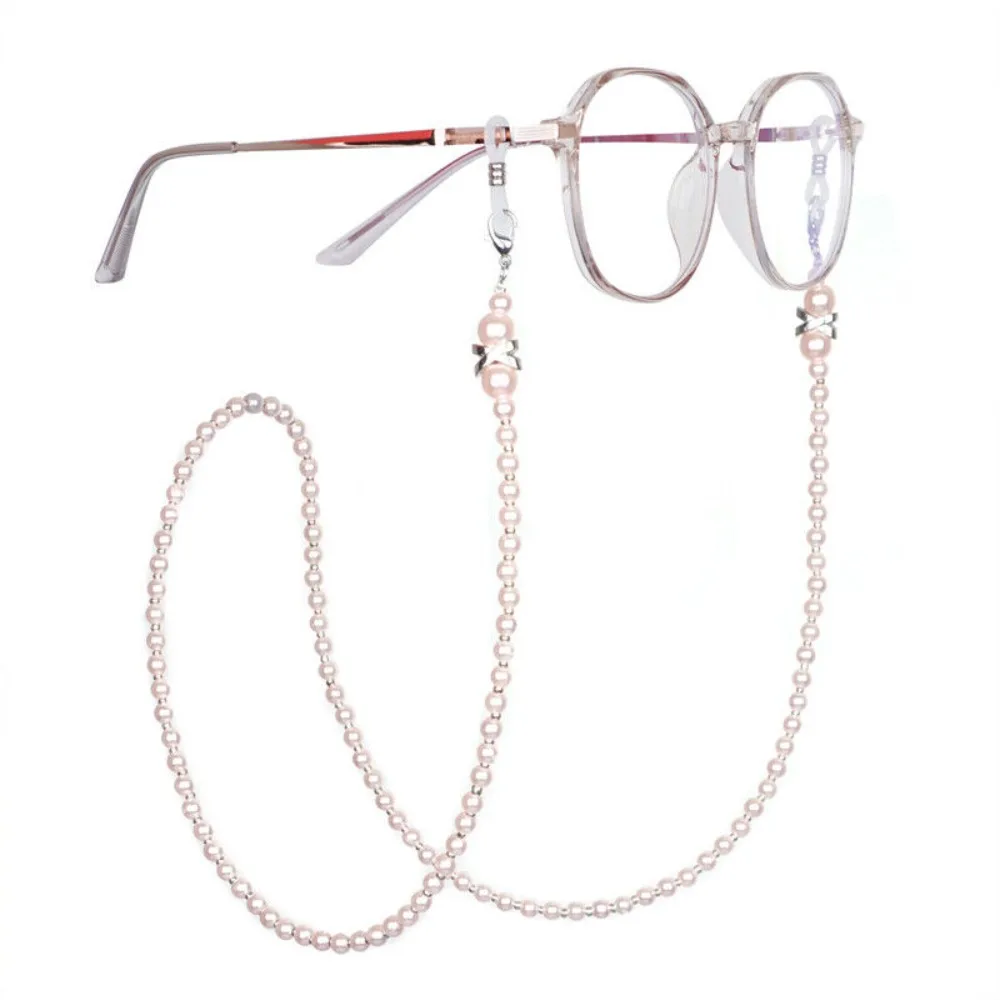 New Imitation Pearl Eyeglass Rope Anti Detachment Antiskid Eyeglass Chain Buckle Lanyard Holder Outdoors