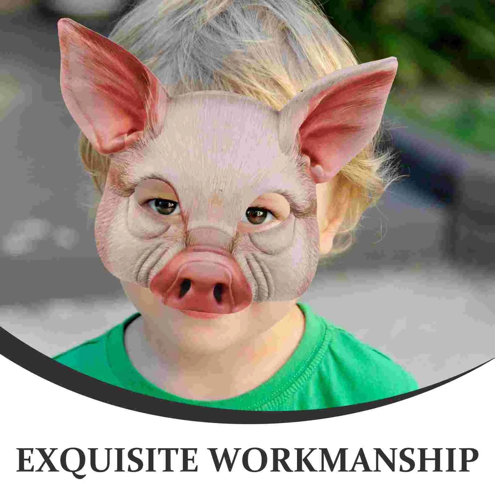 Halloween Costumes for Adults Animal Pig Mask Masquerade Ball Face Half