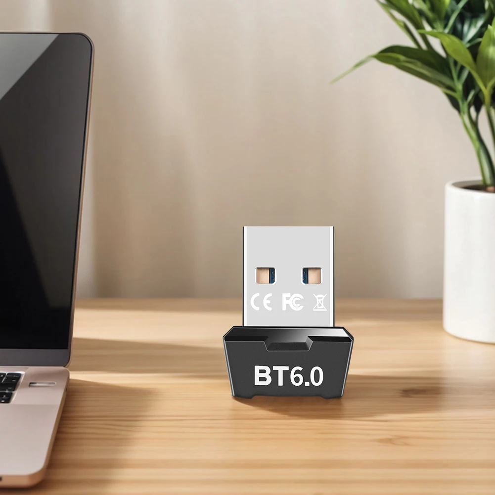 BT 6.0 어댑터 USB BT 어댑터 플러그 앤 플레이 무선 BT 송수신기 (BT 키보드/마우스/헤드폰/스피커용)