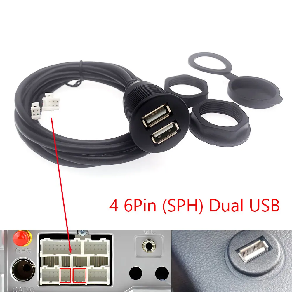 6 8 10 Pin Auto Android Radio USB Stecker Dual USB Kabel Adapter für D-NOBLE Android Head Unit Radio Navigation multimedia – Detail 15