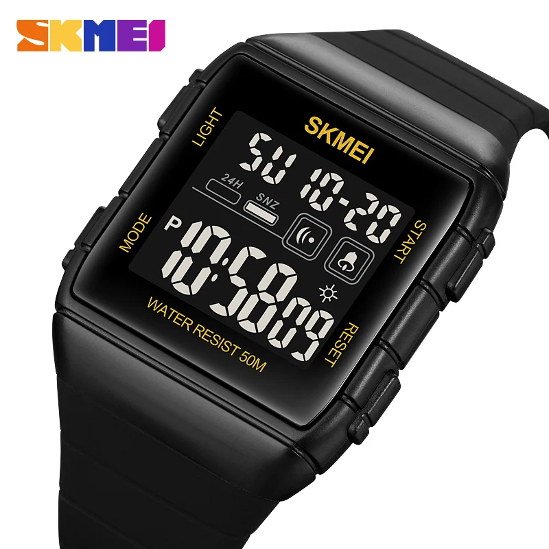 

SKMEI Sport Digital Watch Men Fashion Simple Waterproof Chronograph Countdown LED Military Wrist Watch Relogio Masculino1960