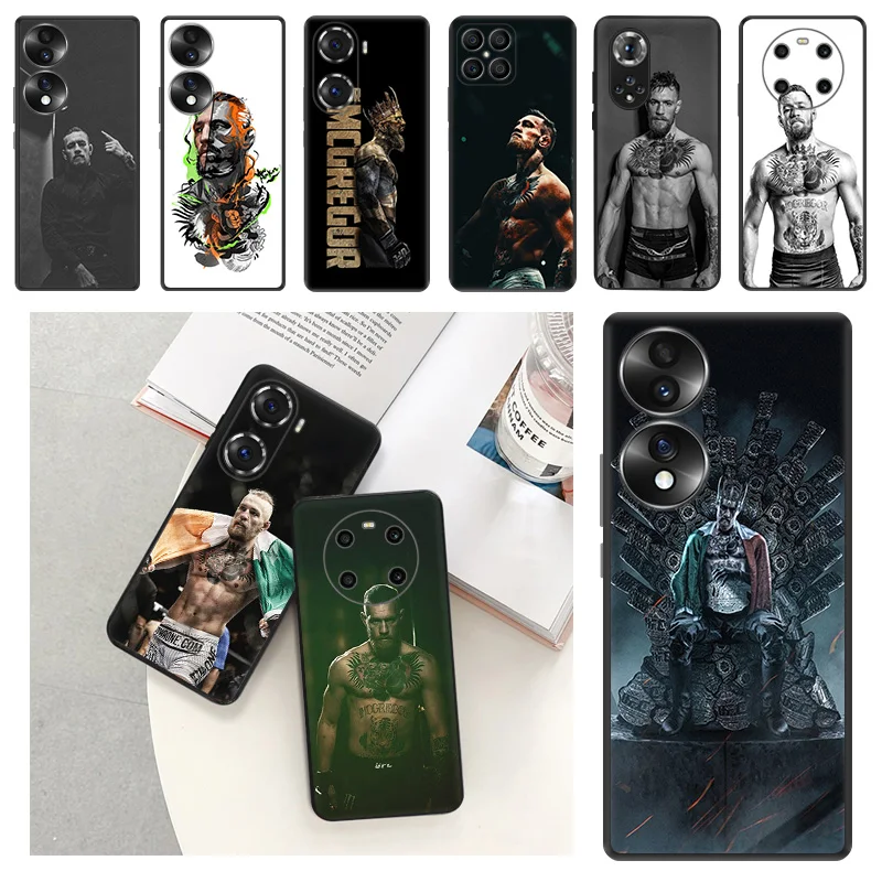 Custodia Morbida Per Honor X6 X7 X8 4G 70 Lite X8A 5G 90 50 20 X9A 20I Magic 5 4 Pro Conor Mcgregor Cover Nera Per Telefono