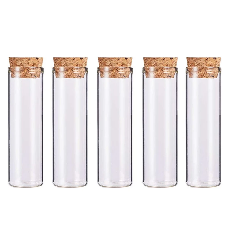 40pcs/lot 22*120mm 30ml Transparent Clear Bottles With Cork Stopper Food Grade Glass Vials Jars Storage Bottles Test Tube Jars