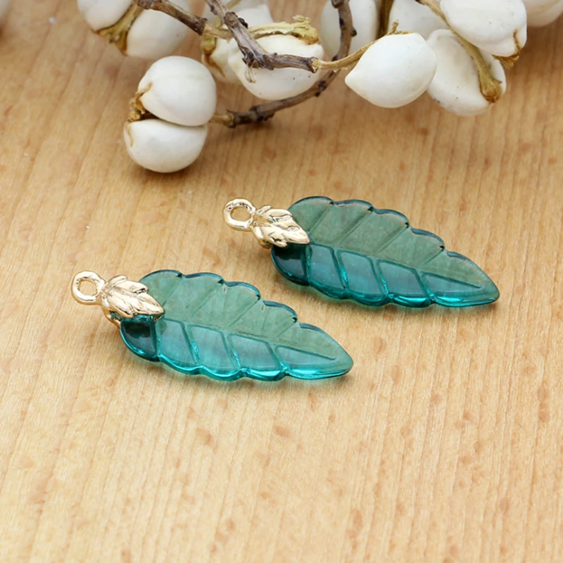 50 stücke Anhänger Blattform Clip Prise Kaution für DIY Halskette Ohrringe Stecker Charms Zubehör Schmuck Herstellung liefert Ergebnisse – Detail 6