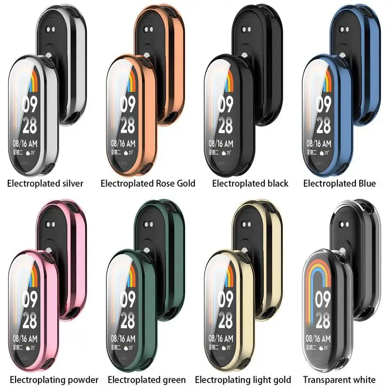 미 밴드 8 용 TPU 케이스, TPU 프로텍터 가장자리 보호 필름 케이스, 미 밴드 8 용 액세서리