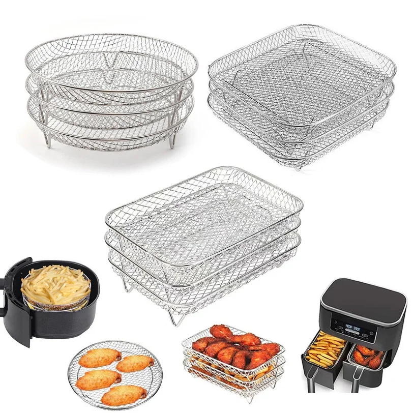 Air Fryer Accessories Multipurpose Grill and Frying Basket Set