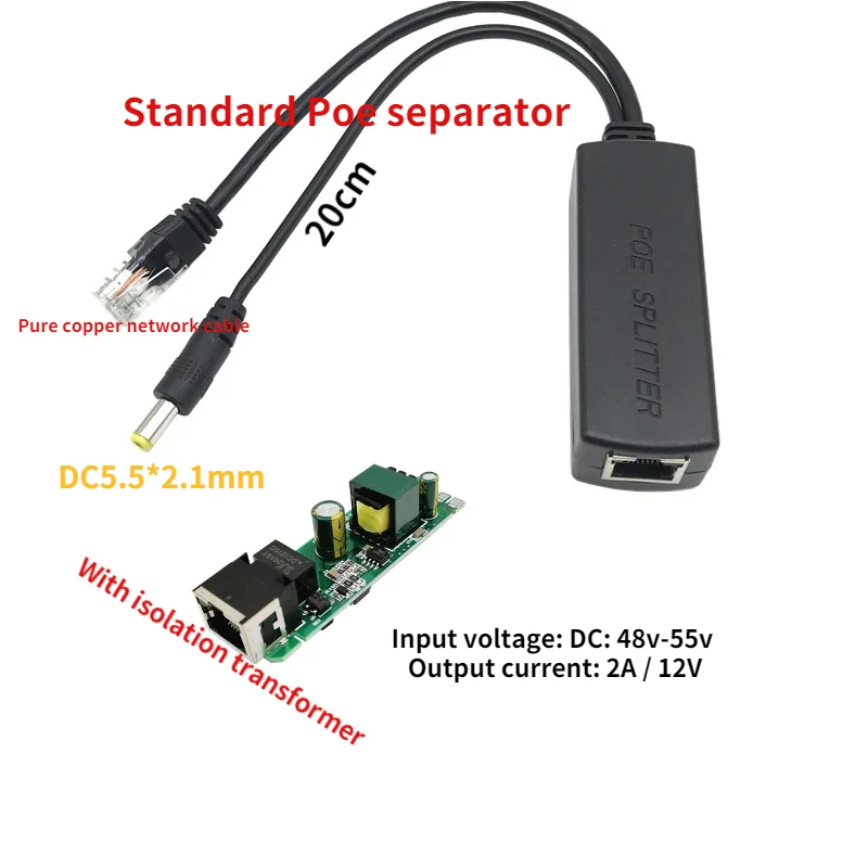 Poe Splitter Adjustable Voltage Poe Splitter Power Ip Camera 10