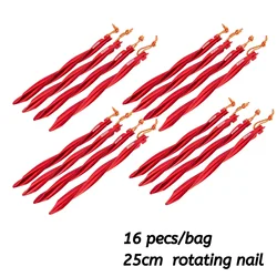 Widesea Camping 16-Piece Tent Pegs for Snow and Hard Ground - Outdoor Shelter and Hiking Accessories Set (16pecs rotating nail)