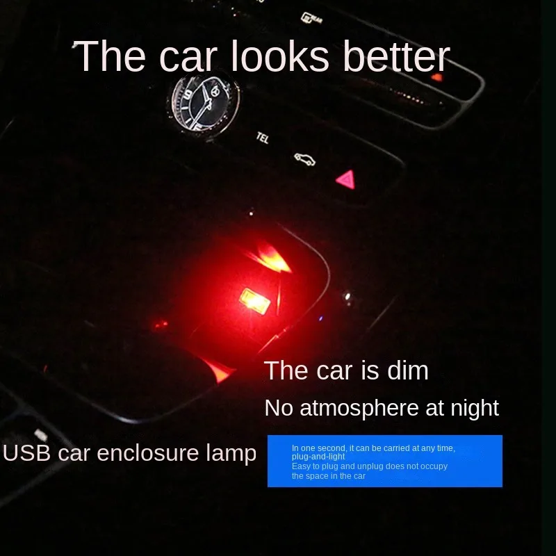 Mini LED Car Light Auto Interior Atmosphere USB Light Decor Plug And Play Lamp Emergency Lighting PC Auto Products led atmosphere lights