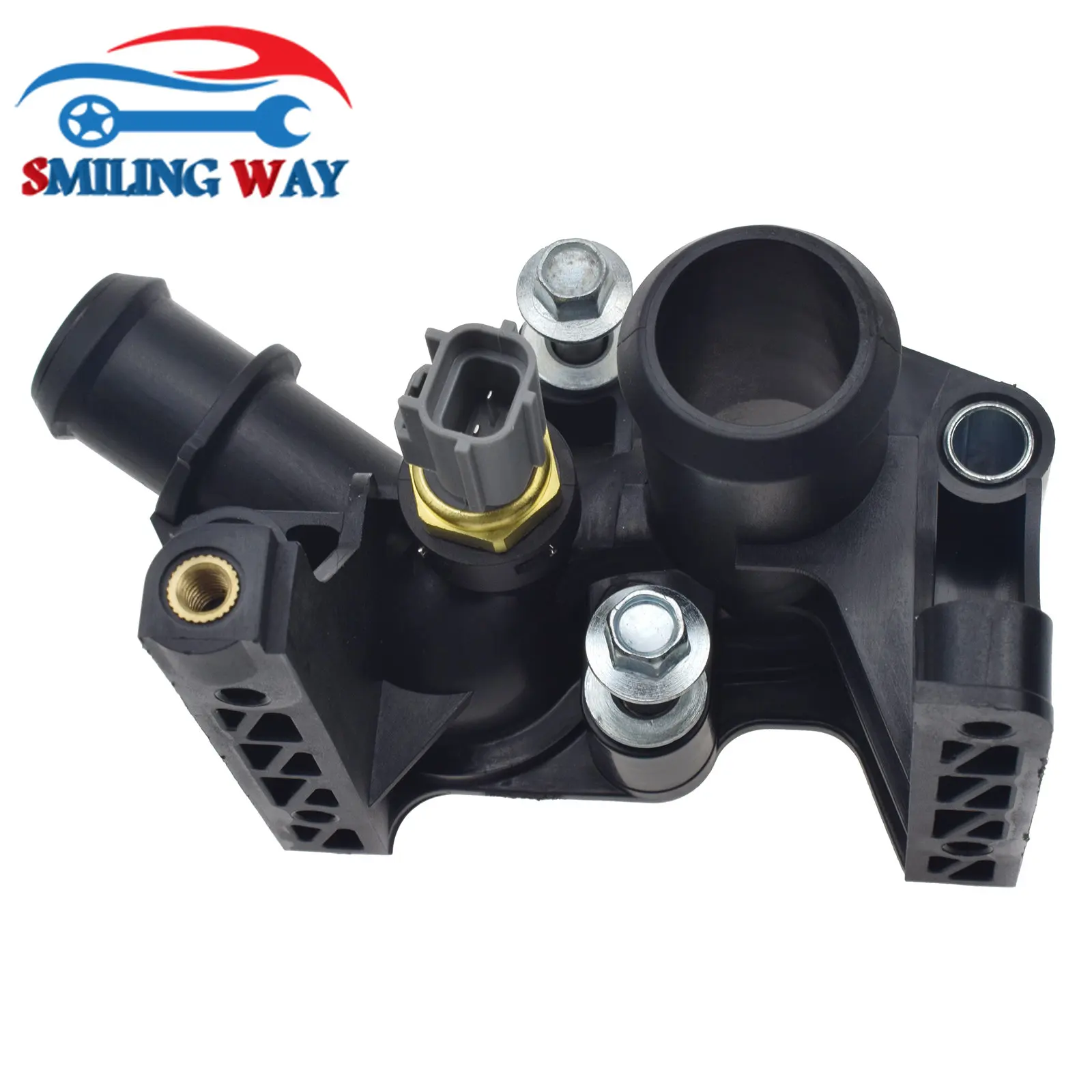 Thermostat Housing & Water Coolant Flange Kit For Ford Fiesta B-Max C-Max Focus Fusion Mondeo 1.4 1.6 P7M5G8K556AC 2S6G9K478BD