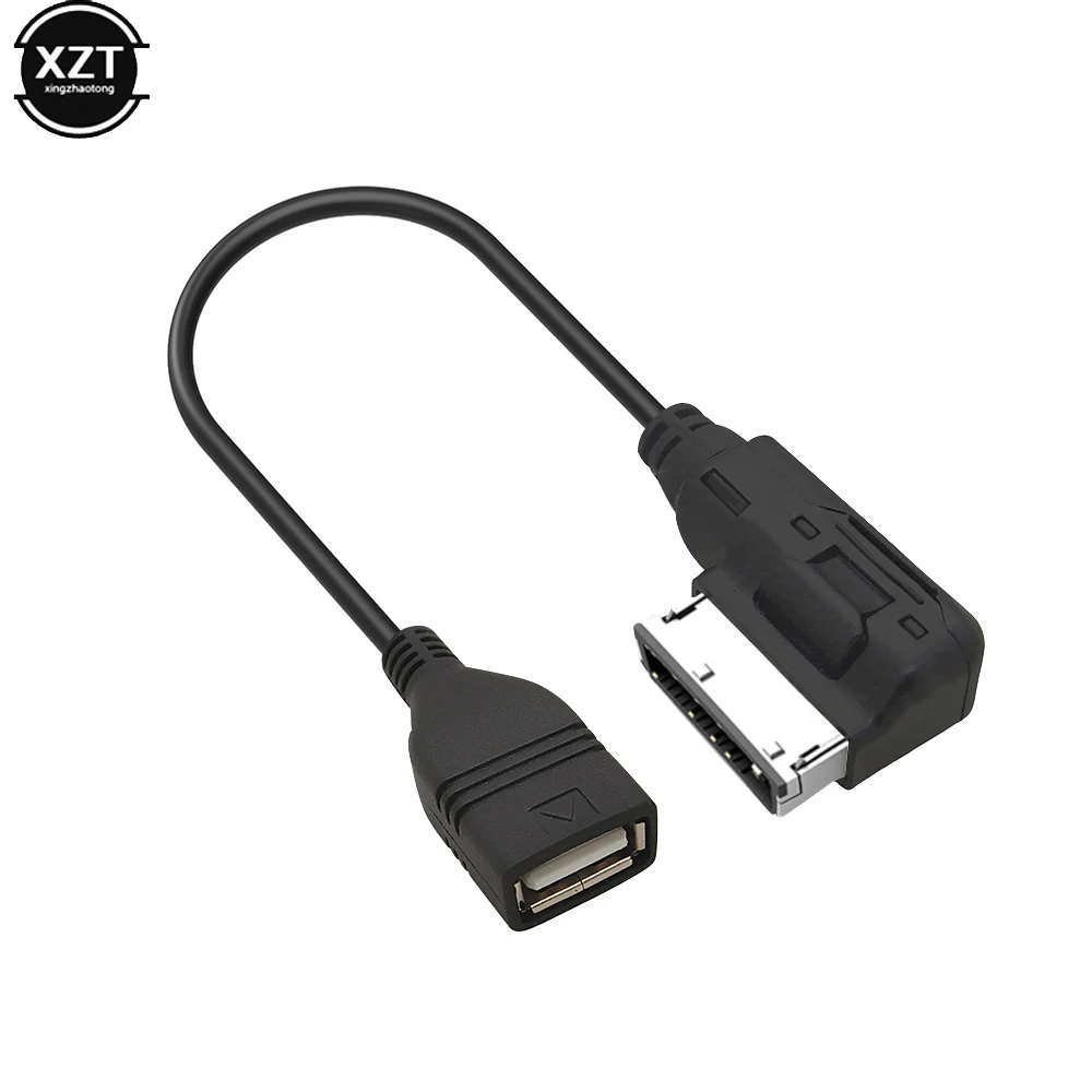 MDI AMI AUX to USB Female Audio AUX Adapter Cable Wire For Benz