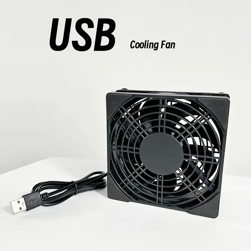 수신기 DVR Xbox TV 박스 라우터용 120x120x25mm 5V USB 전원 냉각 케이스 팬