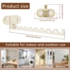 Foldable Clothes Rack Wall Mounted Drying Rack Aluminum Alloy Clothes Organization Collapsible Drying Racks for Laundry Room 6