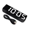 Exquisite Home Decor Clock Desk Alarm Clock Office Desk Clock Bedroom Clock White Large LED Display Energy Conservation 5