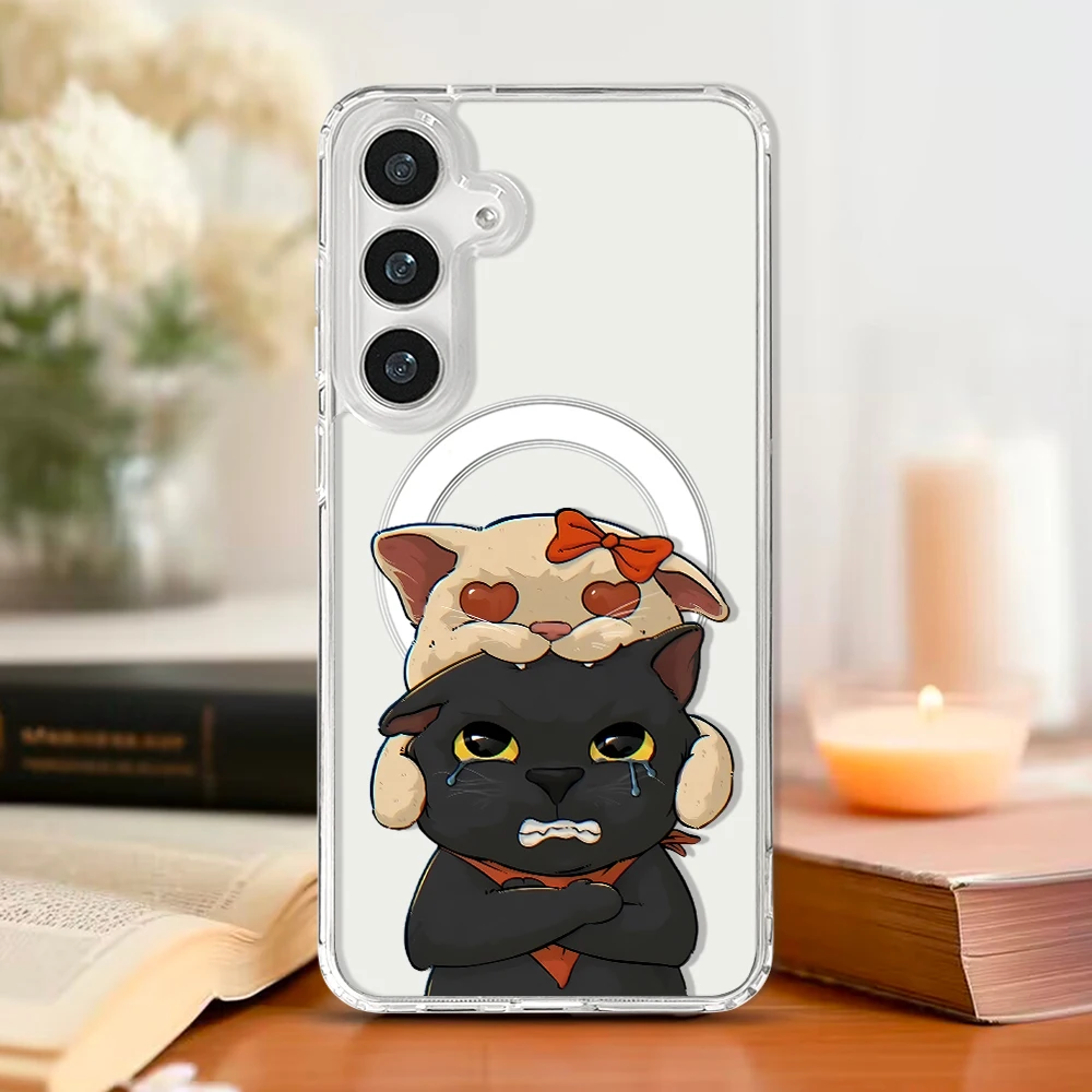 Charming Cat Design Magnetic Phone Case