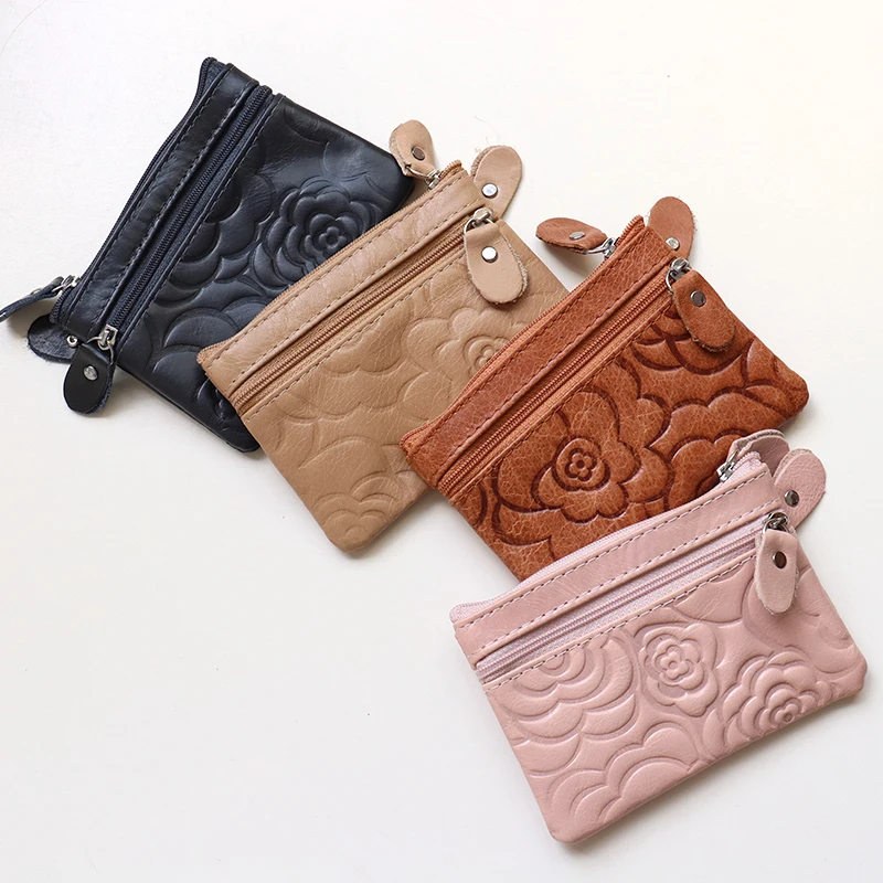 Buy Wholesale China Al963 Ladies Cowhide Coin Purse Luxury Keychain Chain  Key Custom Leather Credit Card Holder Wallet & Card Holder at USD 3.8