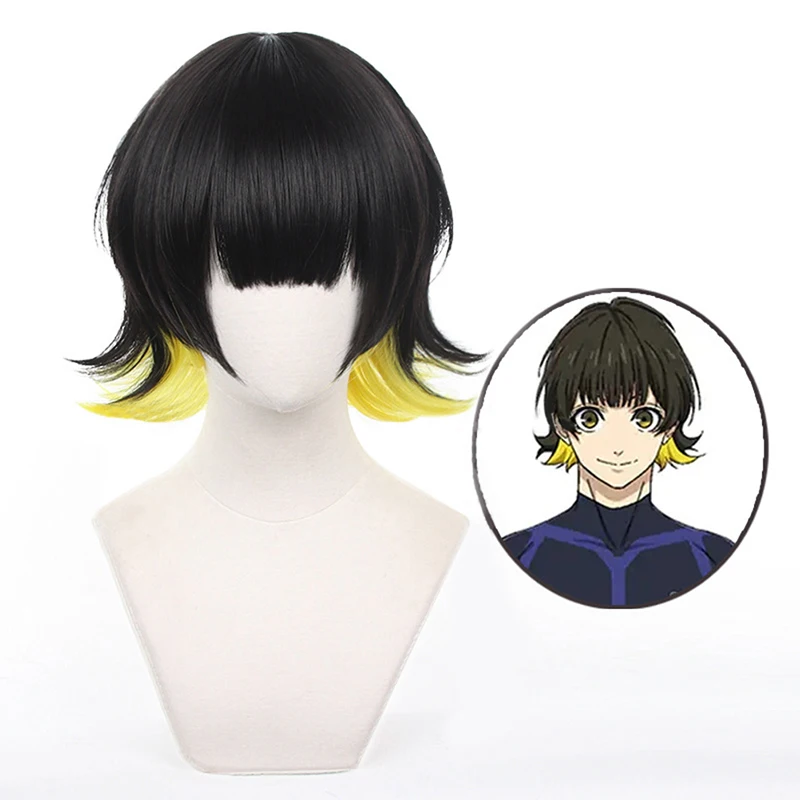 Anime Blue Lock Bachira Meguru Cosplay Wig Men Heat Resistant Synthetic Wig Halloween Carnival Role Play Props cosplay wig