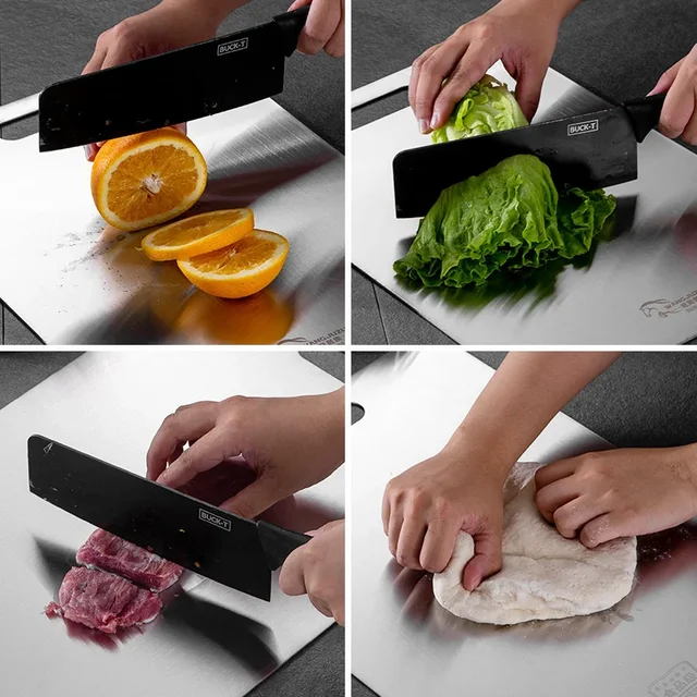 Thickened Stainless Steel Cutting Board – Antibacterial & Mildew-Proof 5
