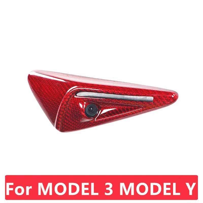 

For MODEL 3 MODEL Y Real carbon fiber all-inclusive side camera cover pasted with fenders to modify the interior auto parts
