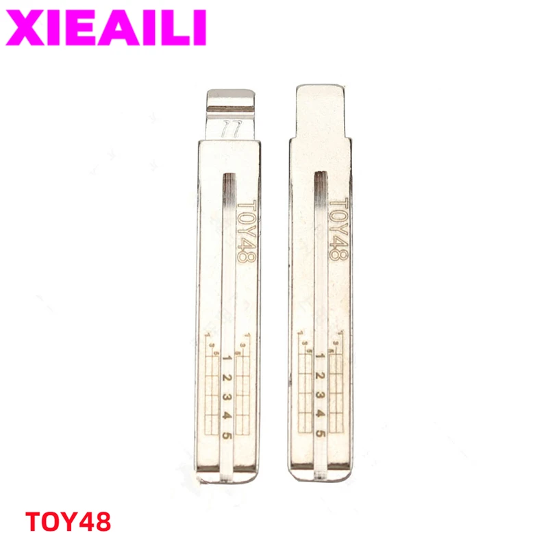 

XIEAILI 20 шт. NO.77 TOY48 гравировка линии ключа лезвие резки зубцы нерезанные ключи лезвие для Toyota для Lexus S617