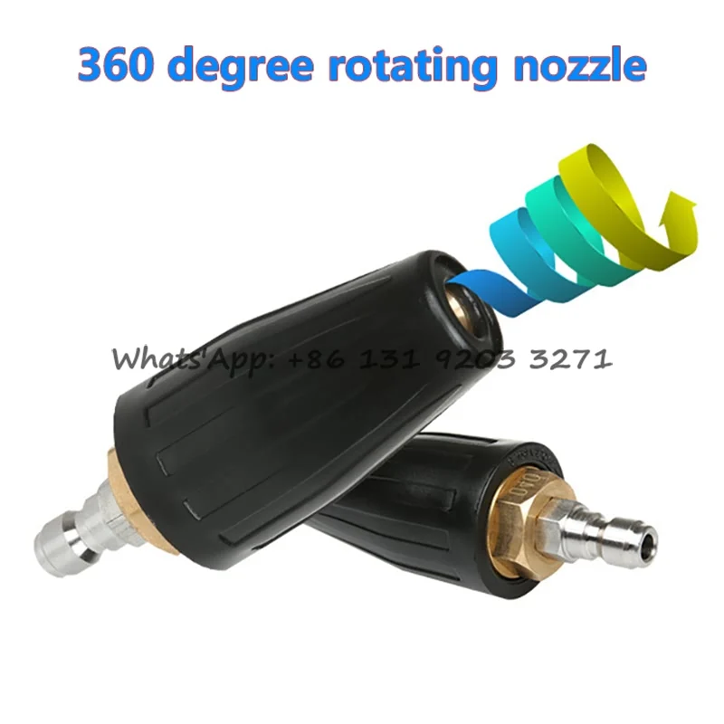 

360 Rotating Swirl Nozzle Sprayer With 1/4" Quick Connect 3000 PSI High Pressure Washer Cleaner Accessories Brass, Spray Nozzle