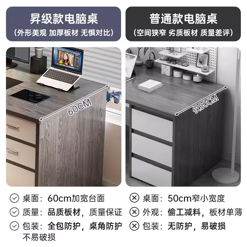 Desktop Computer Desk Home Desk Study Table Bedroom Office Desk and Chair Combination Simple Modern Workbench
