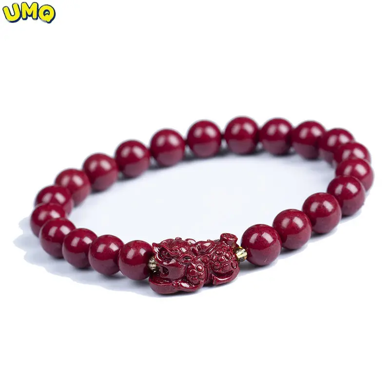 

Vermilion Sand Pixiu Luck Bracelet High Content Raw Ore Emperor Purple Gold Same Style Wealth Jewelry