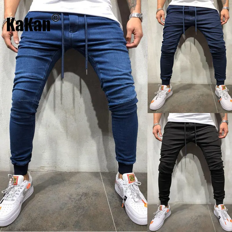Kakan - European and American Denim Casual Sports Jeans, Spring and Autumn New Slim Fit Skinny Long Jeans Men's K022-1403