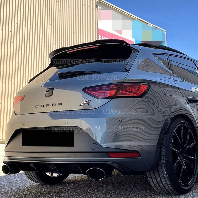 Für aleron sitz leon st cupra mk3 dachs poiler flügel für sitz leon cupra  mk3 13-21 carbon farbe hinten oben spoiler flügel verlängerung