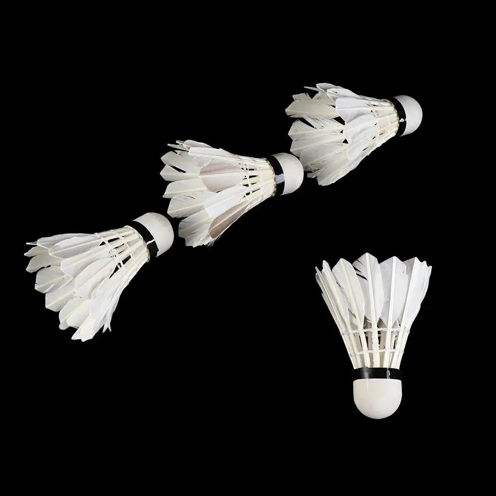 Professional Goose Feather Badminton Shuttlecocks 12 Pack White_voghion.com