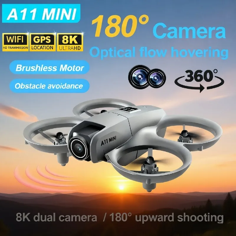 Mini Drone Selfie Lenovo A11 5G en action avec moteur brushless et positionnement optique