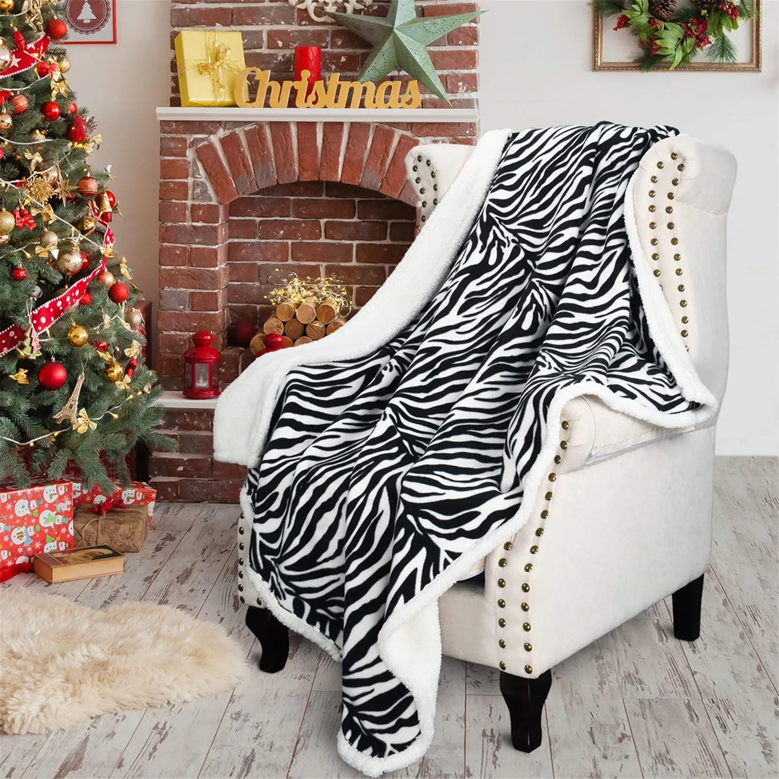 

CLOOCL Zebra Stripe Blanket Leopard Cow Prints Double Layer Blankets for Bed Sofa Cozy Fluffy Quilts All Season Dropshipping