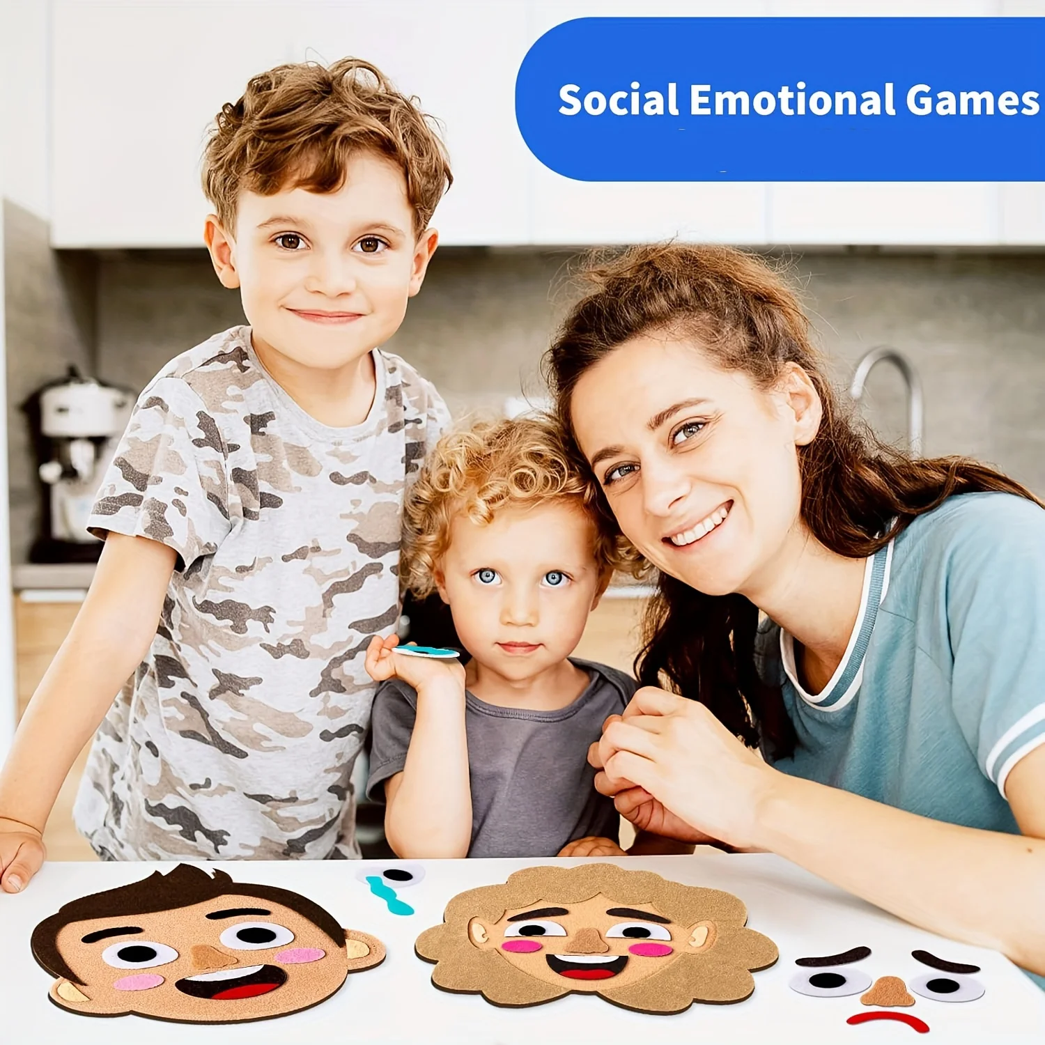 Social Emotional Games for Kids & Toddlers Family Feelings Board Games Autism Sensory Toy Preschool Learning Toys for Boys Girls 4