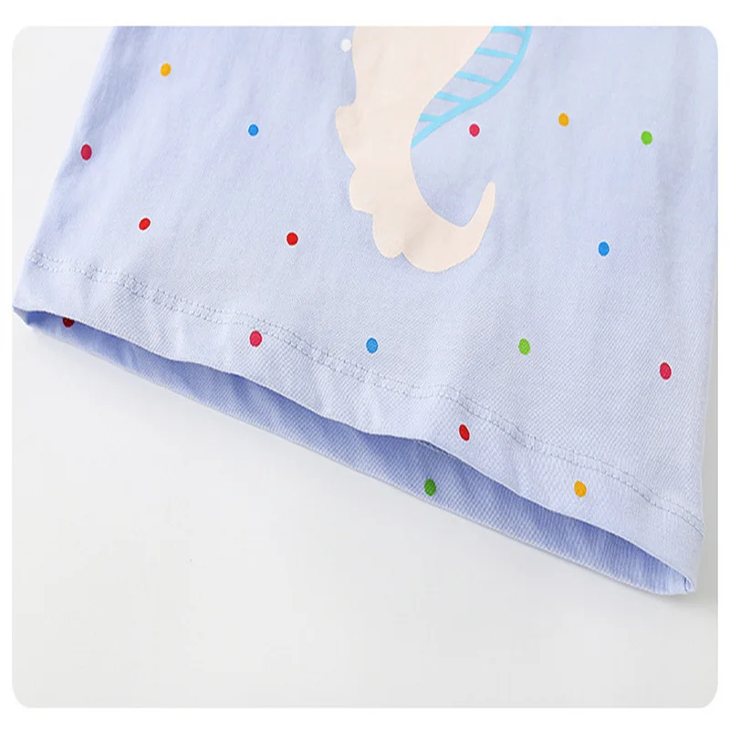 Jumping Meters 2-7T Clothes Baby Girls Tees Cotton Summer Toddler Clothes Hot Selling Kids Tops Children's Tshirts 6