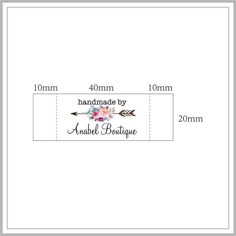 Fabric Labels for Clothes Twill RibbonLabels Sew Accessories Ribbon Label Name Tags 20x60mm xw3510