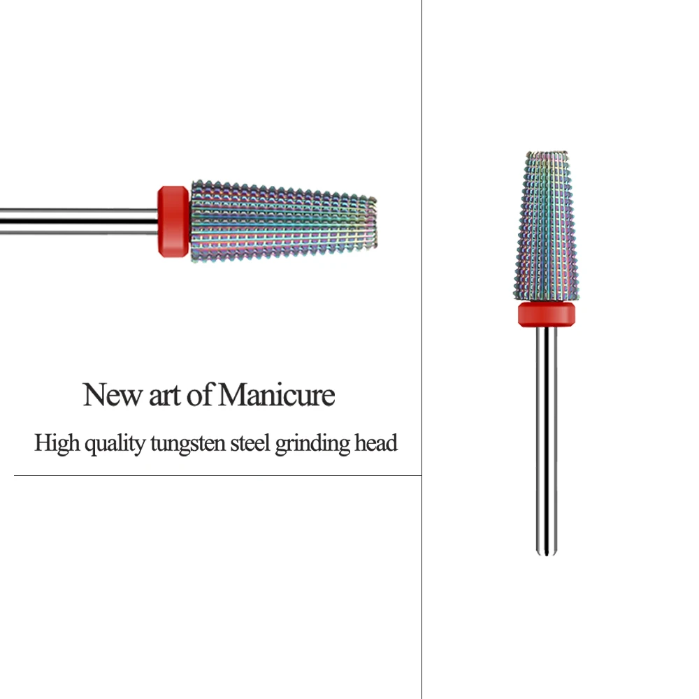 1pc 카바이드 네일 드릴 비트 5 in 1 텅스텐 Eletric 매니큐어 밀링 커터 네일 젤 폴란드어 리무버 액세서리 도구