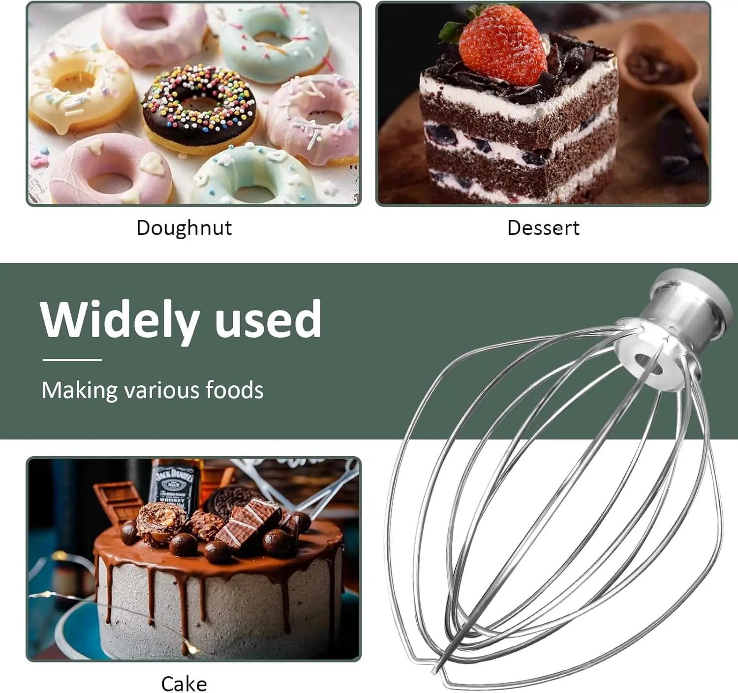 K5AWW 교체용 스테인리스 스틸 와이어 휘프, 5QT 볼 리프트 6-와이어 휘프 키친에이드 믹서 부품, 전체 스테인리스 스틸