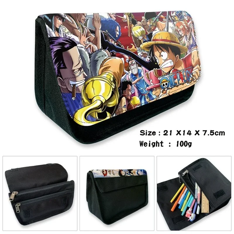 ONE PIECE Luffy Zoro Large Capacity Pencil Case Kawaii