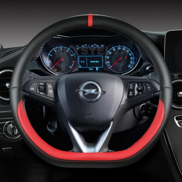 Car Steering Wheel Cover D Shape Leather For Opel Astra 2015 Car Steering Wheel Cover D Shape Leather For Opel Astra 2015