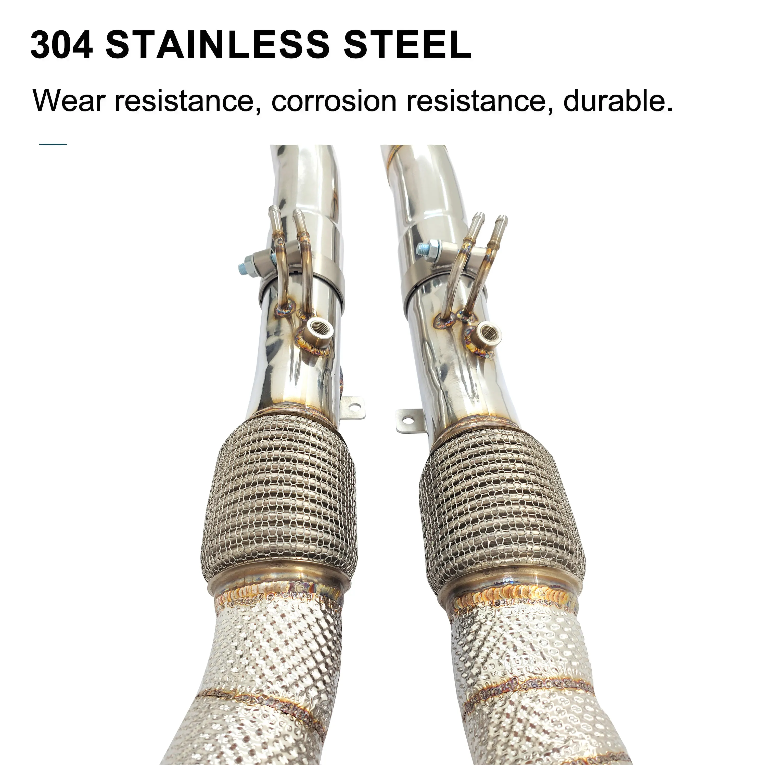 CBNT Catted/Catless Downpipe for Audi RS3 RSQ3 TTRS 2.5T with OPF Exhaust Header with Heat Shield SS304 Exhaust System