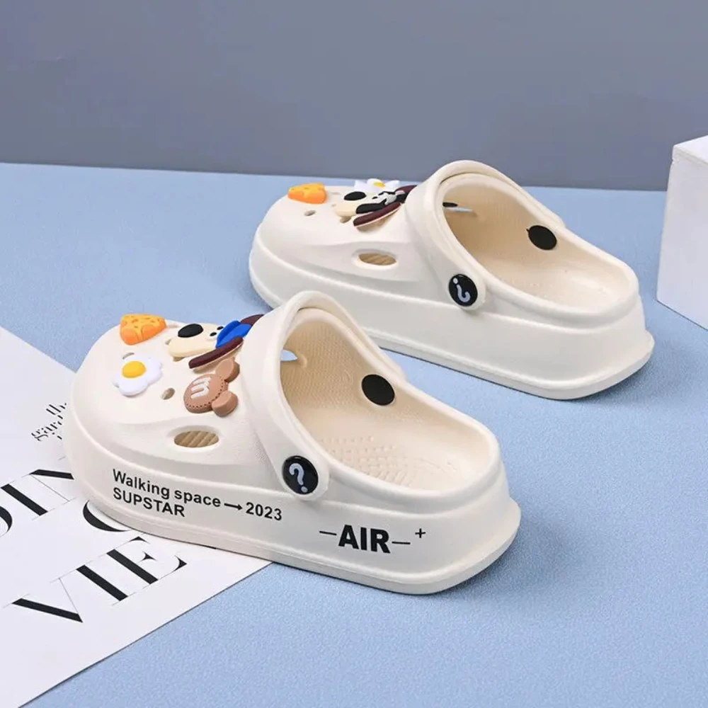 Kids Breathable Outdoor Sandals Summer Non-Slip Thick Sole Closed-Toe Beach Slippers Cute Baby Toe Protection Multiple Sizes