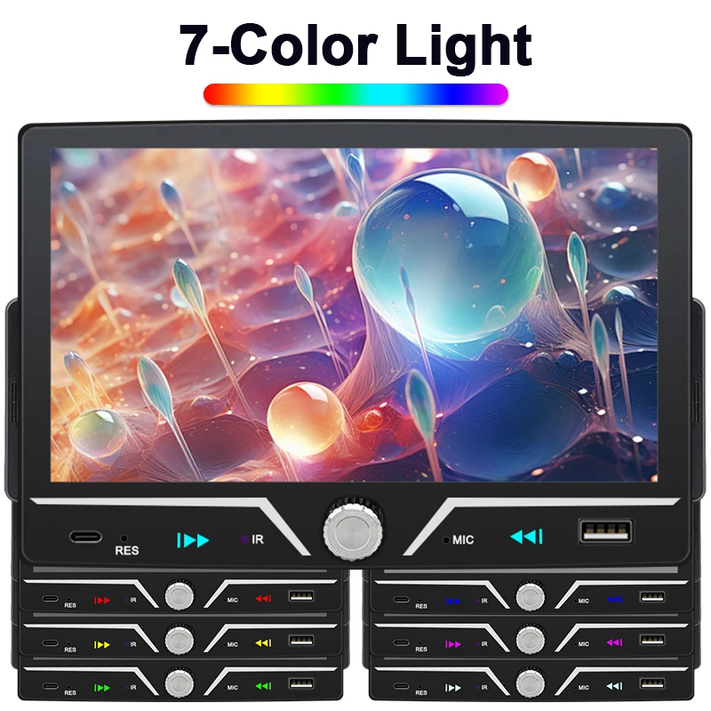 7" Car Radio Wireless/Wire Carplay Android Auto 1Din HD Touch Screen Bluetooth U